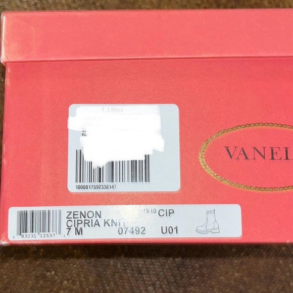 Vaneli Cipria Natural Zenon Stretch Knit Lug Sole Booties Women’s Size 7 NEW - Picture 8 of 9